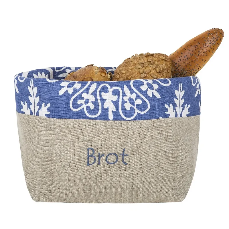 Slowroom Brottasche 2 in 1 aus Leinen, Brotbeutel und Brotkorb in einem