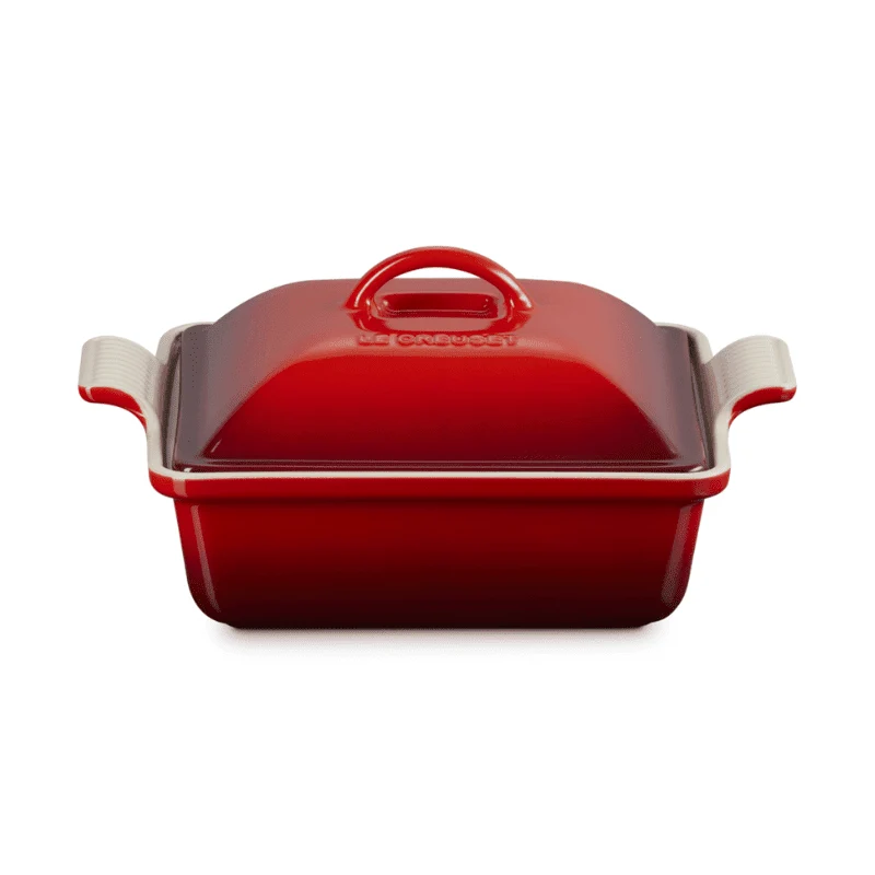 Le Creuset - Auflaufform mit Deckel - Kirschrot - 23 cm