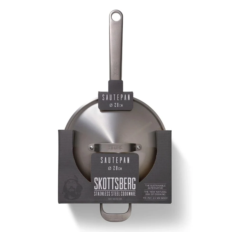 Skottsberg - Edelstahl Sauteuse 28 cm mit Deckel