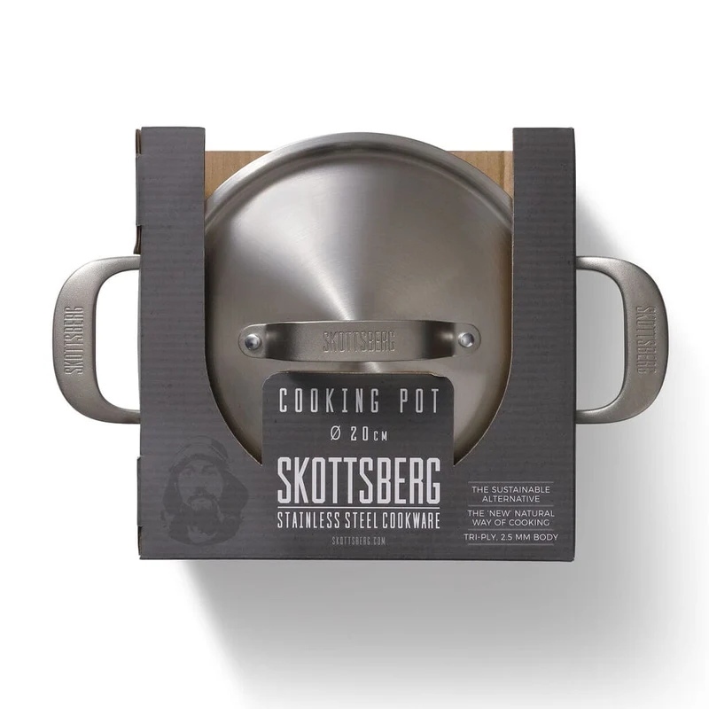 Skottsberg - Edelstahl Kochtopf 20 cm mit Deckel