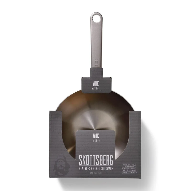 Skottsberg - Edelstahl Wok 28 cm