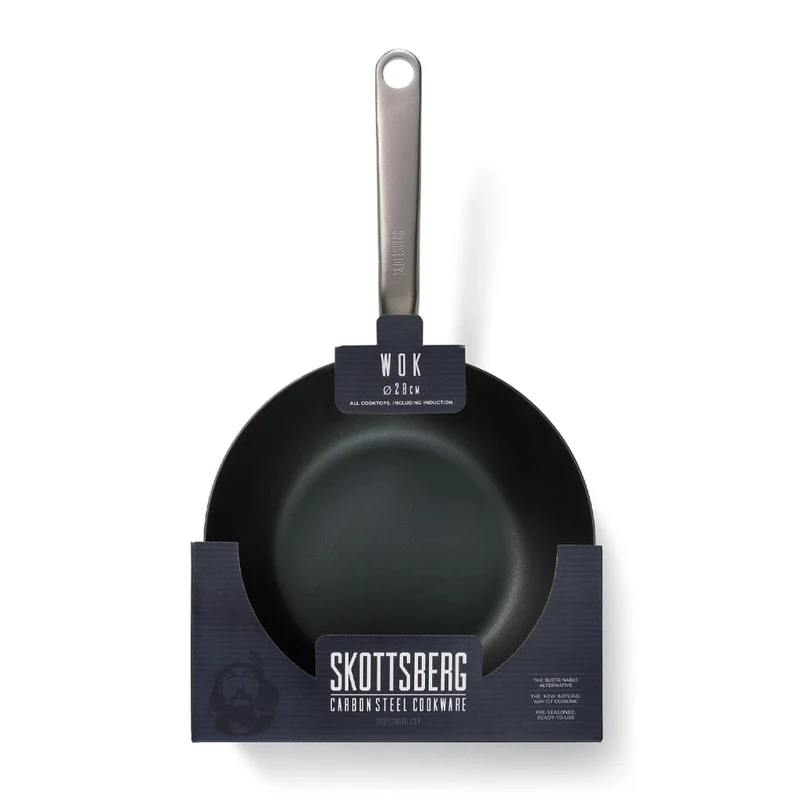 Skottsberg - Wok aus Karbonstahl 28 cm