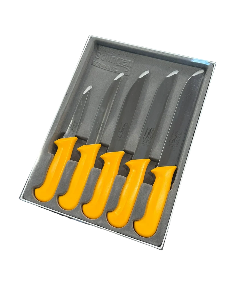 Solingen Messer Set 5 tlg. Metzgermesser Kochmesser Rostfrei Fleischmesser