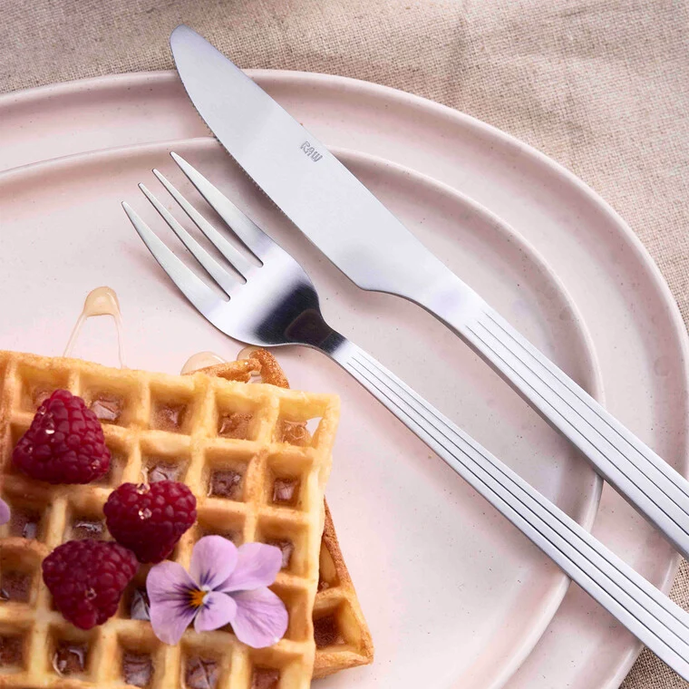 RAW Besteckset 48-teilig mattes Edelstahl