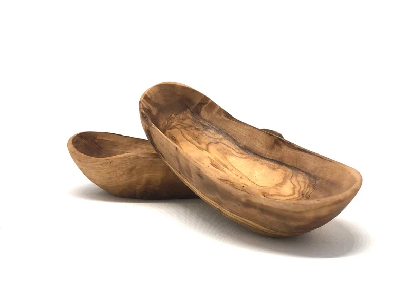 Rustikale Schale aus Olivenholz 12-14cm - Handgefertigt