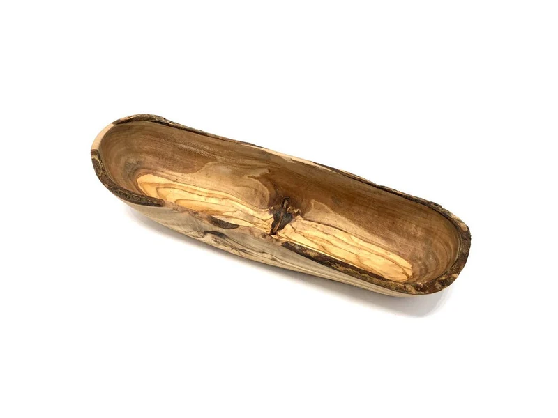 Brotschale aus Olivenholz 30cm - Handgefertigt