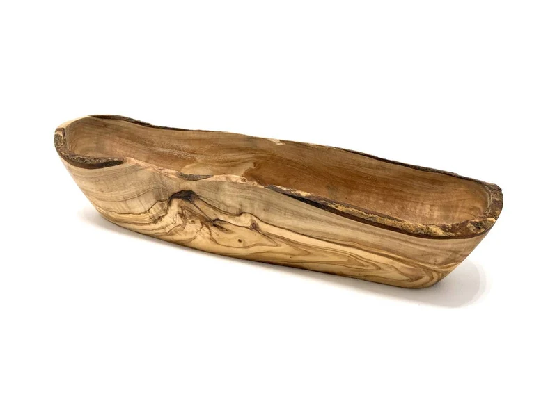 Brotschale aus Olivenholz 30cm - Handgefertigt