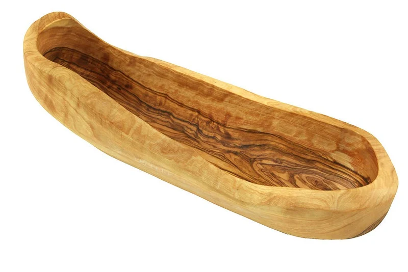 Brotschale aus Olivenholz 30cm - Handgefertigt