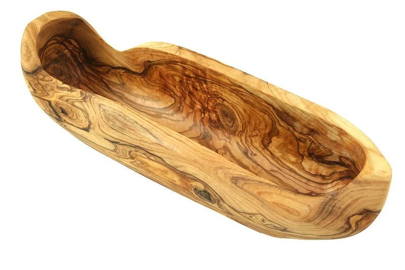Brotschale aus Olivenholz 30cm - Handgefertigt
