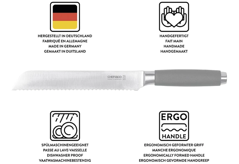 Chefs & Co Profi Line Brotmesser 20cm