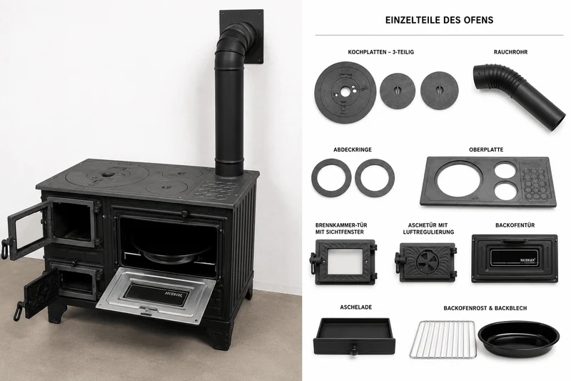 KOCHMANN XL Grillkamin Kuzine Soba Ofen Küchenofen Terrassenofen Holzofen Outdoor Ofen