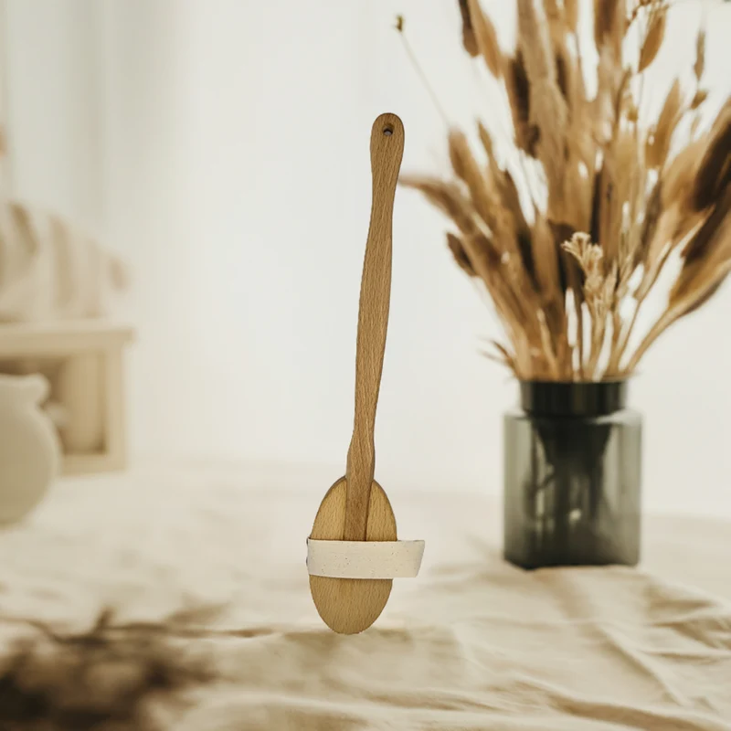 Keller Badebürste, Buche geölt, oval, helle Naturborsten