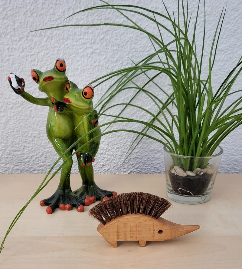 Keller Mini Tischigel, Tischbesen aus Buchenholz