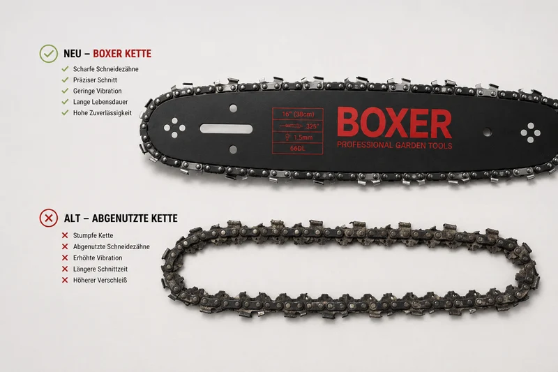 Boxer Ersatz Schwert 2 Ketten 38cm 0,325" 1,5mm