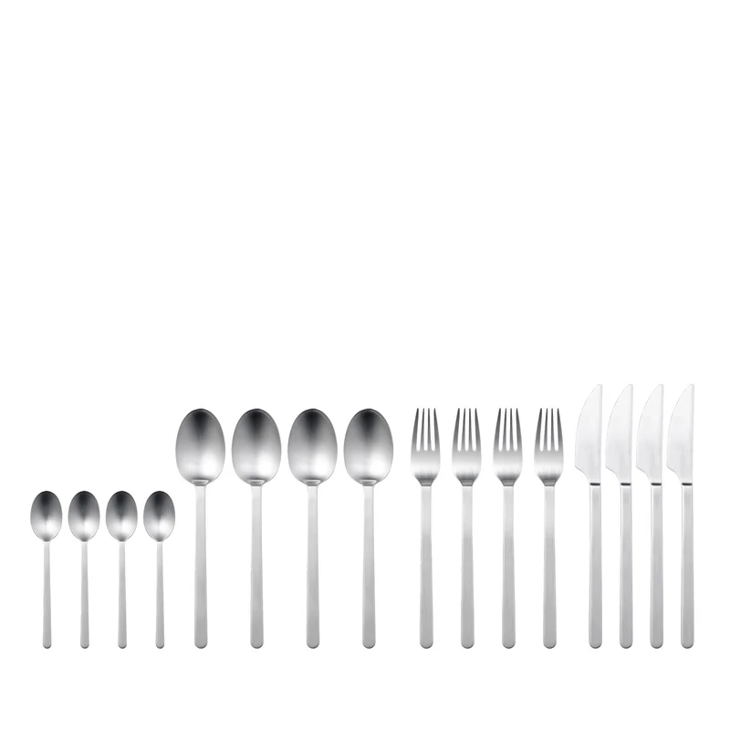Norm Besteckset 16-teilig mattes Stahl
