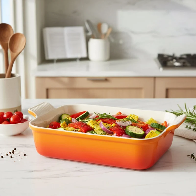 Le Creuset - Heritage Auflaufform rechteckig Orange-Rot 26 x 19 cm