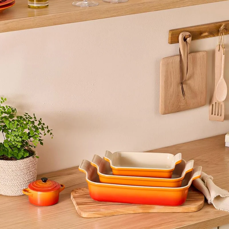 Le Creuset - Heritage Auflaufform rechteckig Orange-Rot 26 x 19 cm