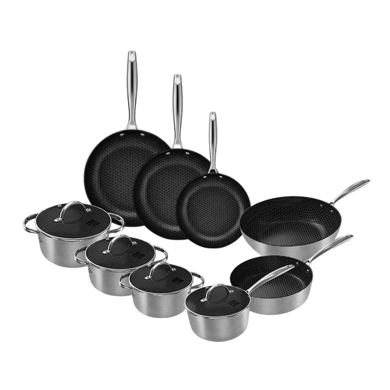 Cook & Pan - Honig Edelstahl-Pfannenset 9-teilig