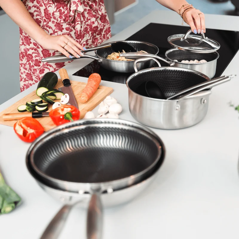 Cook & Pan - Honig Edelstahl-Pfannenset 9-teilig