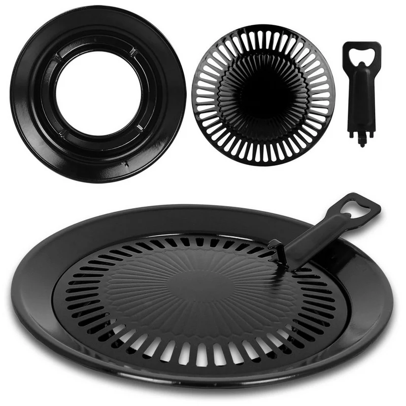 Kochmann Grillplatte Grillaufsatz für tragbare Gaskocher Ø32 cm