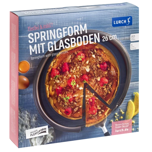 Lurch Flexiform Springform GB 26cm braun mit Glasboden
