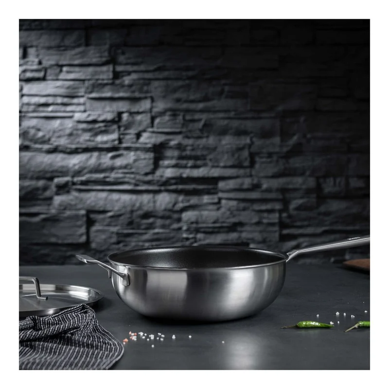 Kuhn Rikon Culinary Fiveply Wok mit Deckel 28cm