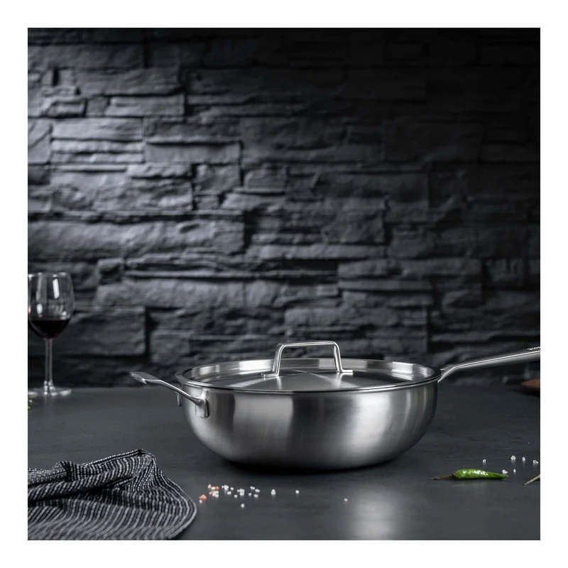 Kuhn Rikon Culinary Fiveply Wok mit Deckel 28cm
