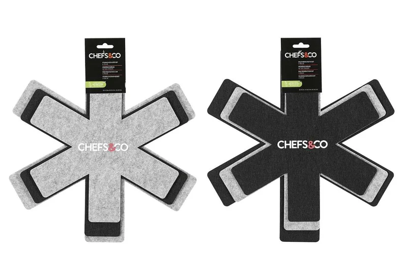 Chefs & Co Pfannenschutz Recycling-Filz 3er Satz