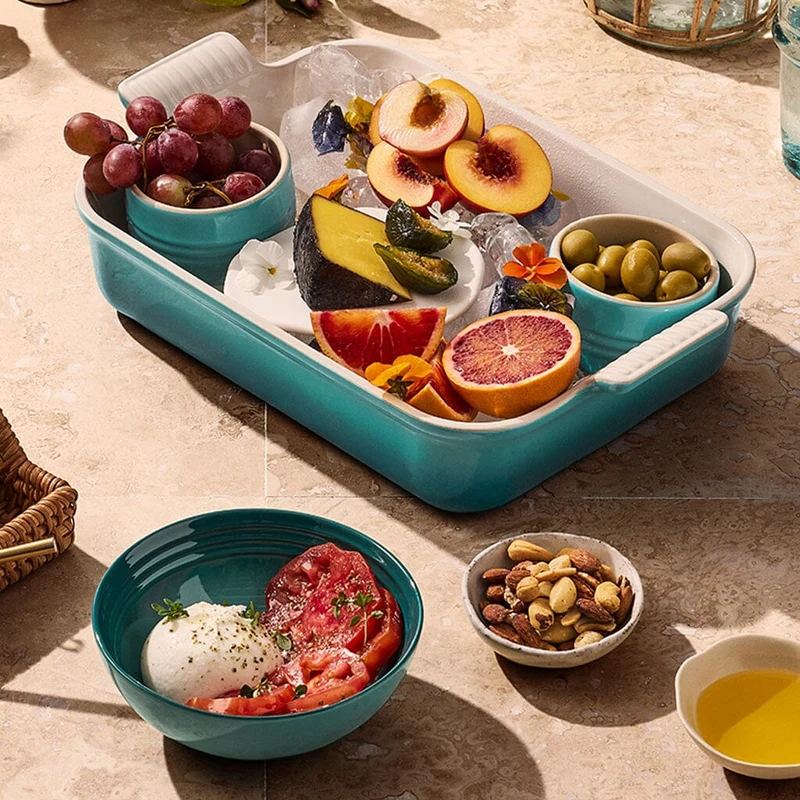 Le Creuset - Heritage Auflaufform rechteckig Bleu Riviera 26 x 19 cm