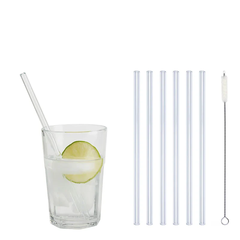 Optitherm Glastrinkhalme klar Set 6