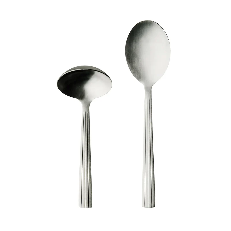 RAW Sauce-/Kartoffellöffel-Set matt stahl