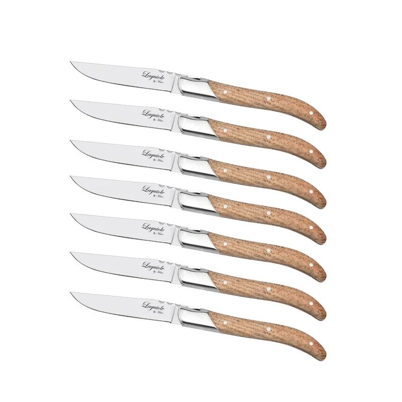 Steakmesser 6 Stück Eiche
