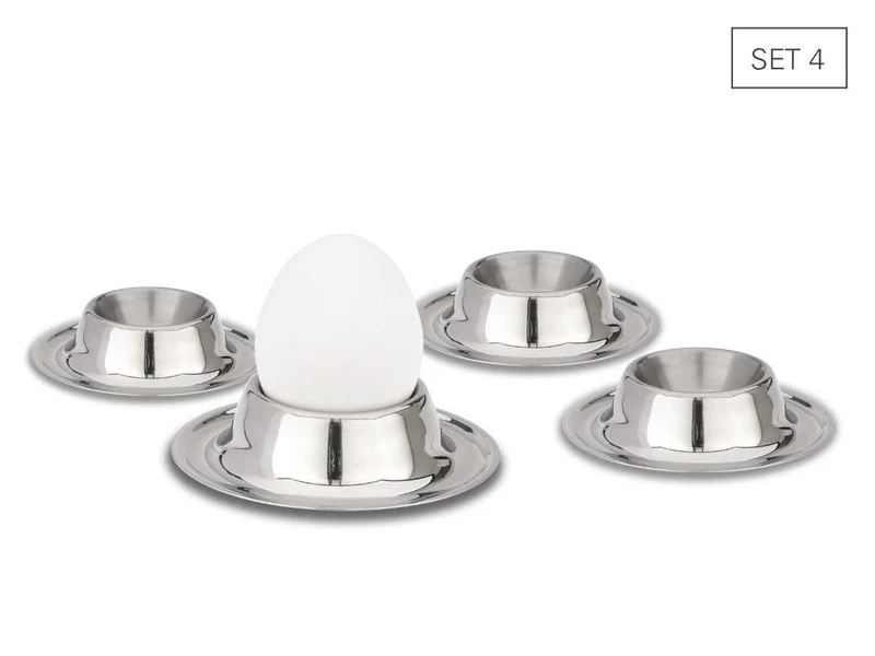 Eierbecher aus Edelstahl - Set 4