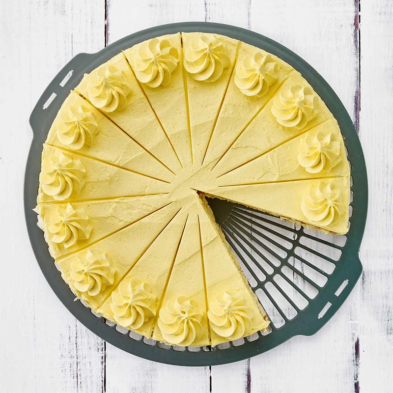 Birkmann Tortenteiler & Auskühlgitter, Easy Baking, Ø 30 cm, Dunkelgrau, für 16 Kuchenstücke