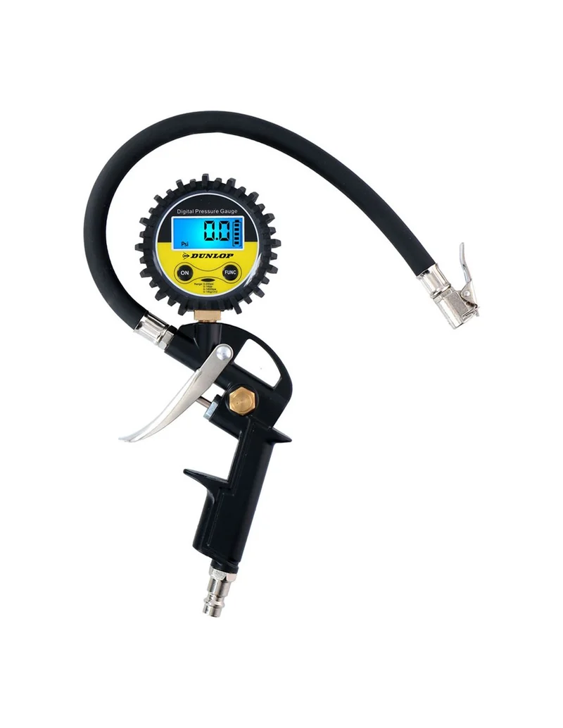 Dunlop Reifendruckprüfer digital bis 14 Bar mit 30 cm Luftschlauch