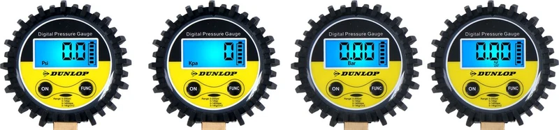 Dunlop Reifendruckprüfer digital bis 14 Bar mit 30 cm Luftschlauch