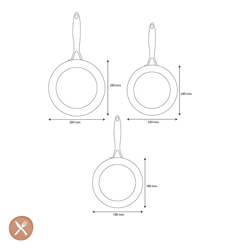 GreenPan - Geneva 3-teiliges Bratpfannenset 18/24/28 cm