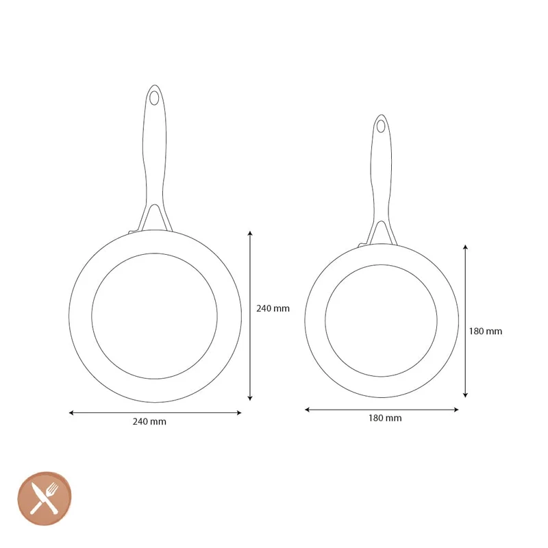 GreenPan - Geneva 2-teiliges Bratpfannenset 18/24 cm