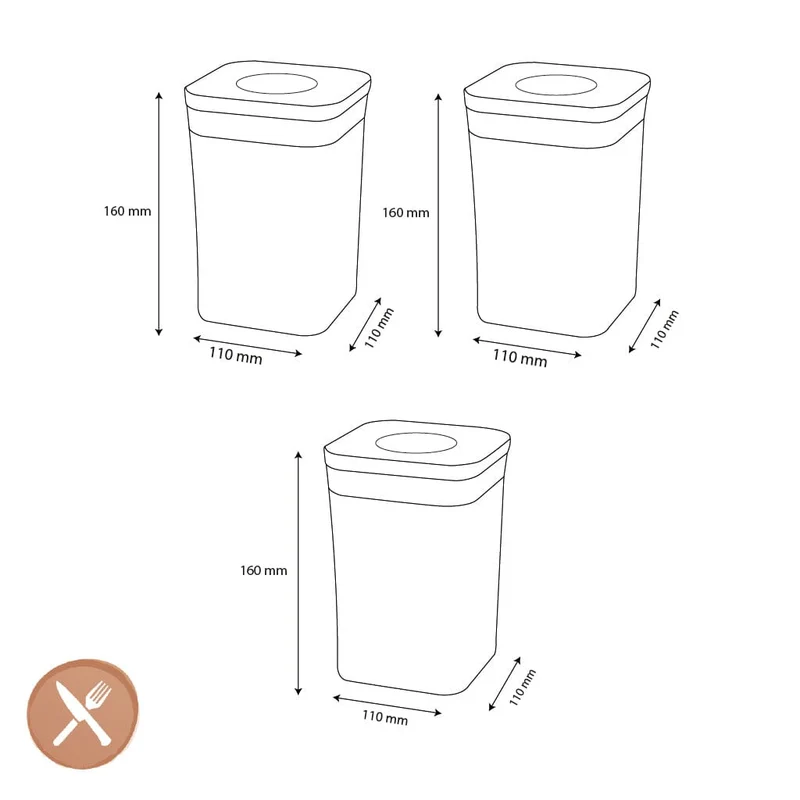 OXO Value Pack Vorratsdosen POP, 3-teilig