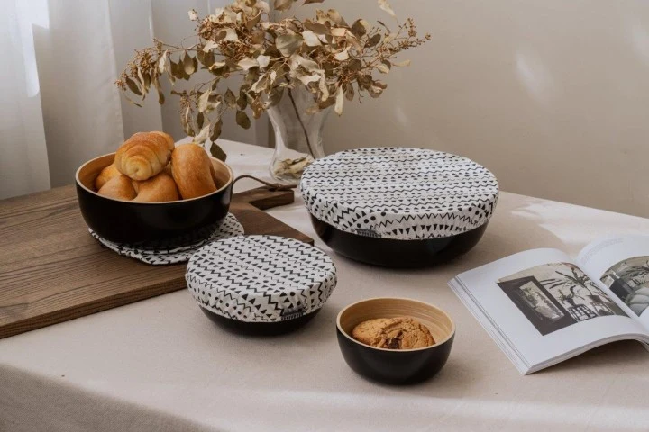 Nuts Textil Schüsselabdeckung 3er Set Ethno
