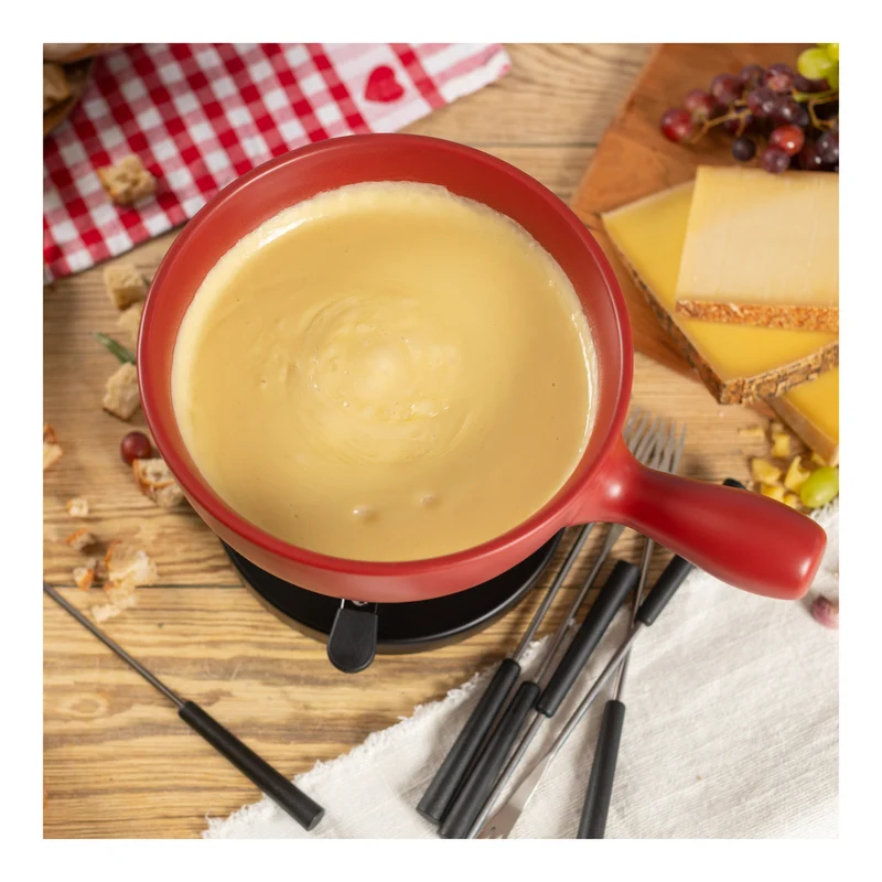 Kuhn Rikon Käsefondue Set Classic rot· Ø 23 cm