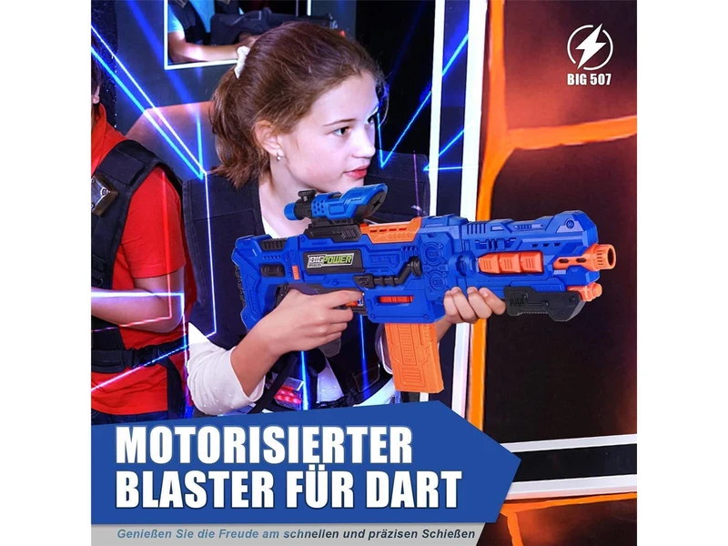 Bigpower Electric Dart Blaster Motorisiertes Scharfschützengewehr mit 2 Clips und 100 Schaumstoffpfeilen Kompatibel mit den wichtigsten Marken Kinderspielzeug für 8-12+ Jugendliche Erwachsene
