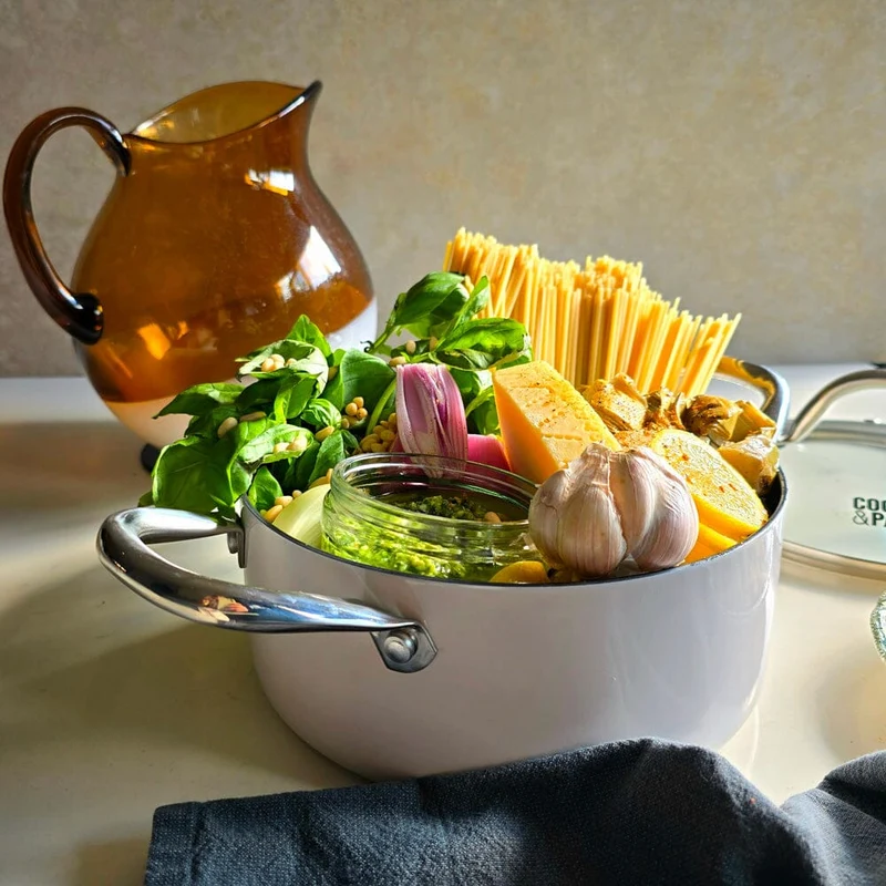 Cook & Pan - Honey Go Ivory Kochtopf 20 cm mit Glasdeckel