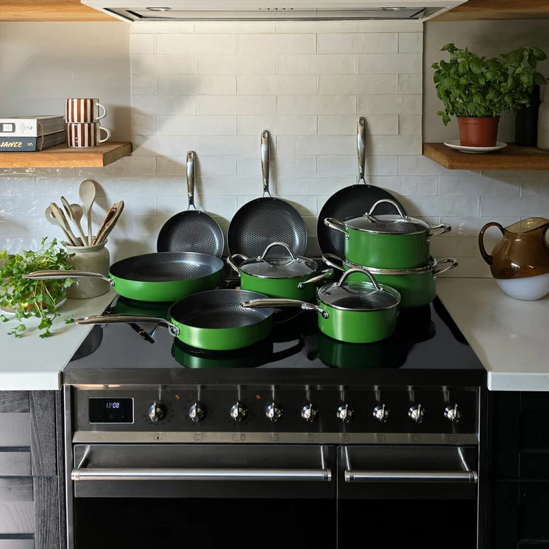 Cook & Pan - Honey Go Green Kochtopf 20 cm mit Glasdeckel