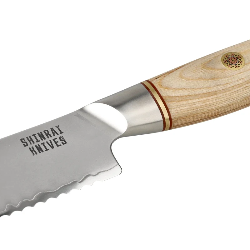Shinrai Knives - Hikari Damascus Brotmesser 20 cm