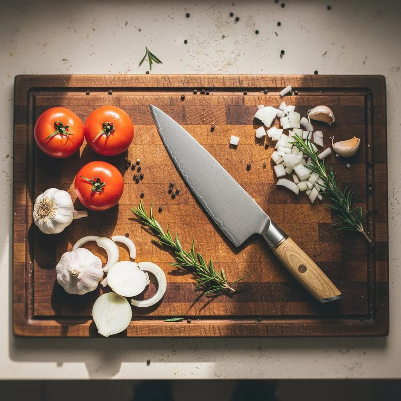 Shinrai Knives - Hikari Damast-Kochmesser 20 cm