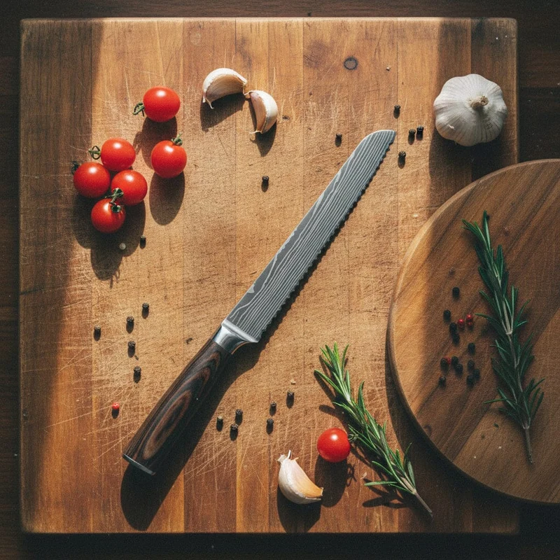 Shinrai Knives - Damascus Print 9-teiliges Messerset