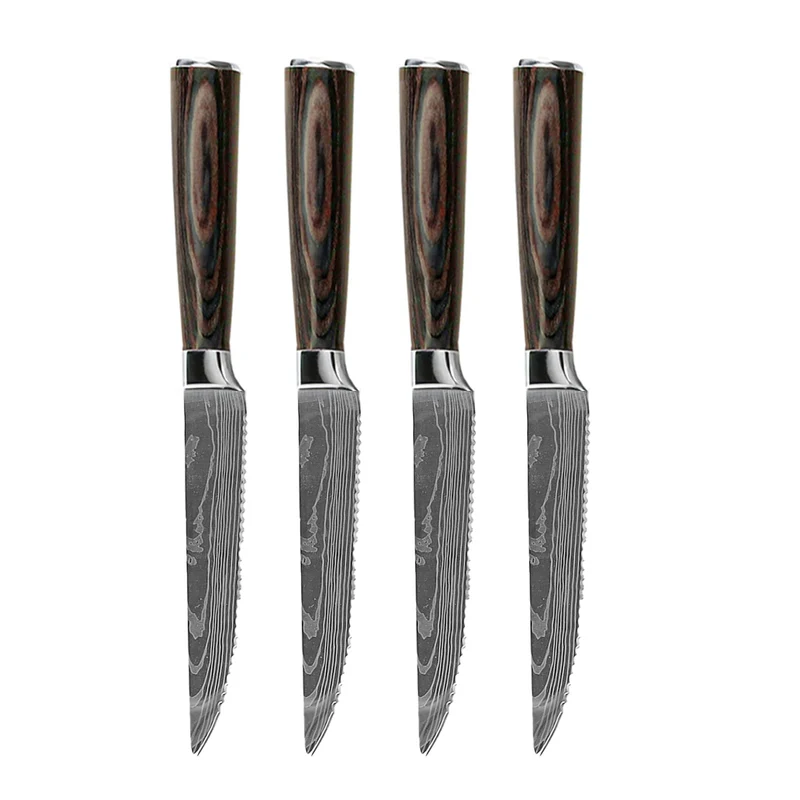 Shinrai Knives – 13-teiliges Messerset mit Damascus-Print – Master Collection XL-Set