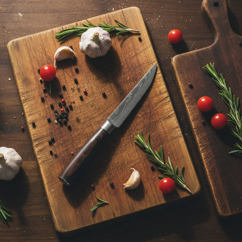 Shinrai Messer – Damastmuster, 4 Steakmesser, 12 cm