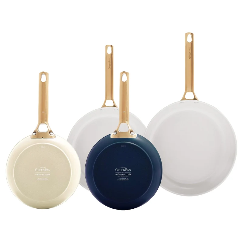 GreenPan - Padova Cream/Oxford Blue 4-teiliges Bratpfannenset 20/26 cm